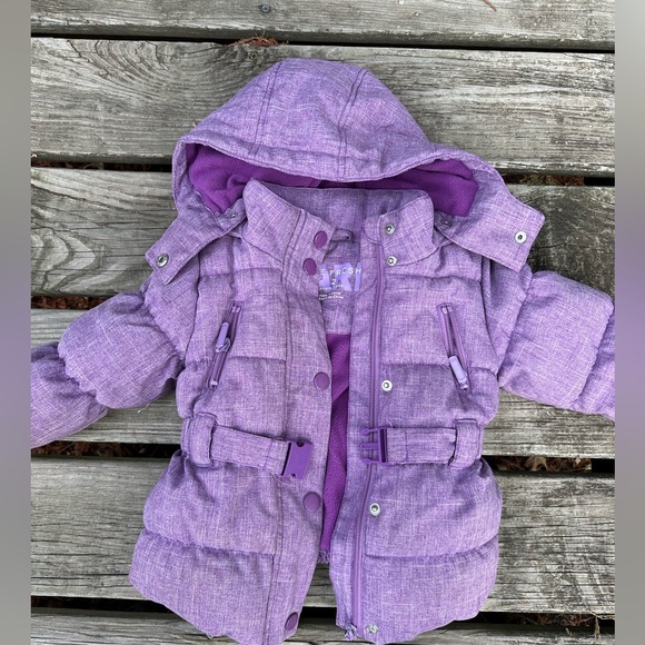 Girls 2T Joe Fresh Puffer Jacket Purple - Picture 1 of 2